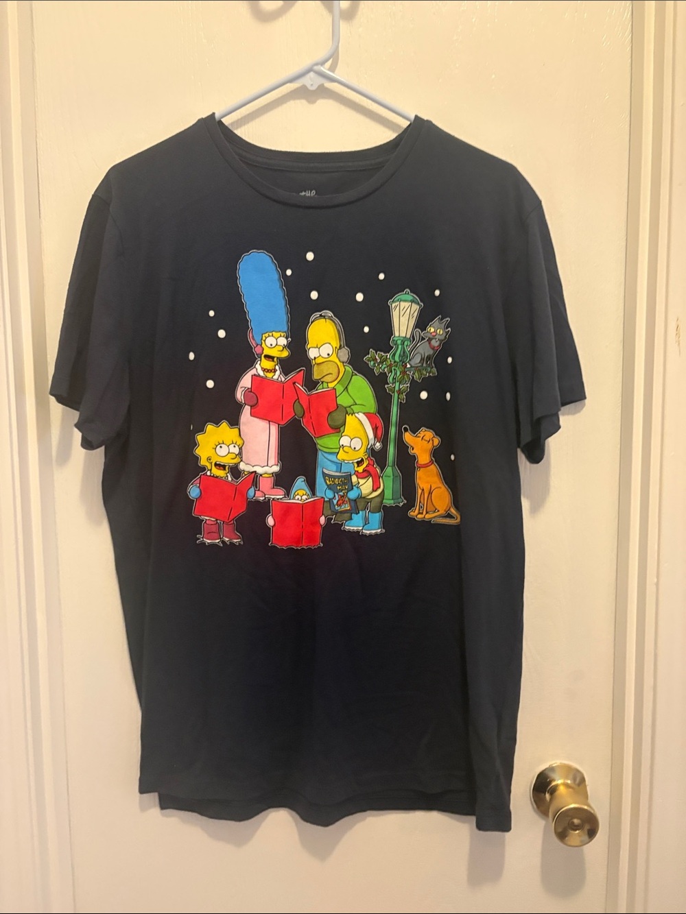 The Simpsons Navy Short-Sleeve Holiday Graphic Tee